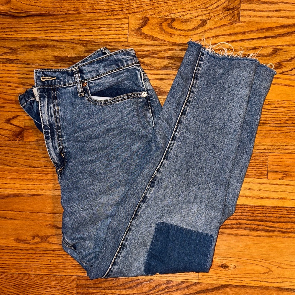 Stylish Patchwork Denim Jeans